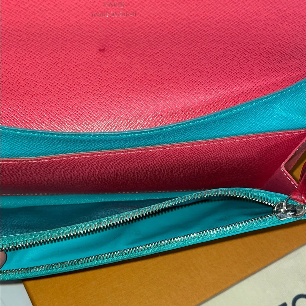 Louis Vuitton Vibrant Red and Blue Wallet 4th of July colors